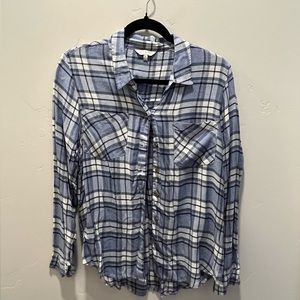 S BLUE LUCKY BRAND FLANNEL